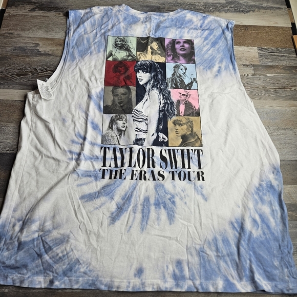 Taylor Swift The Eras Tour Sleeveless Tshirt Size 2XL Tie Dye NEW Unisex - Picture 4 of 9
